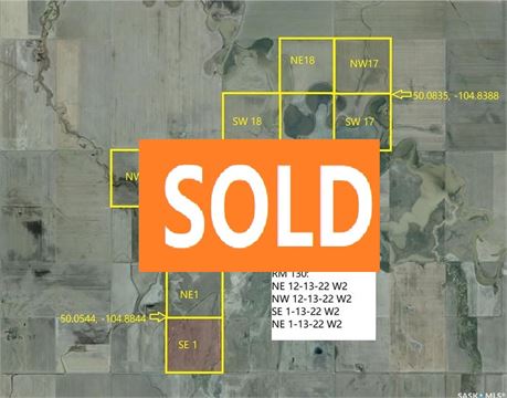 SOLD ! 1279 Acres Of Grain Land For Sale RM 129 and 130