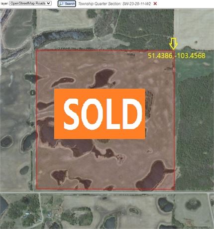 SOLD ! 160 Acre Grain Land For Sale RM Of Foam Lake No 276