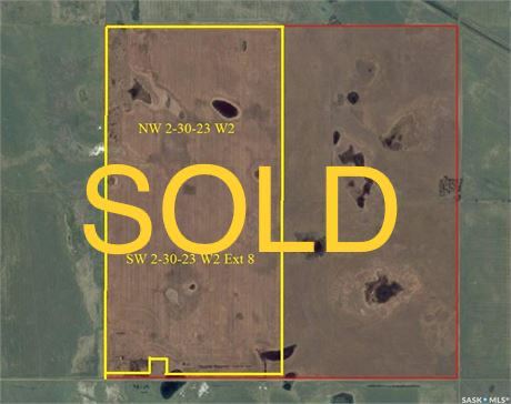 SOLD ! Half Section Farm Land For Sale in RM of Wreford No 280