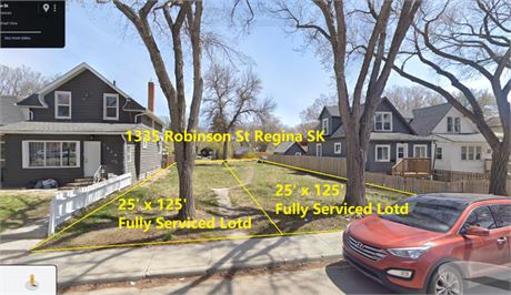 For Sale Fully Serviced City Lot  (50 x 125) - 1335 Robinson St